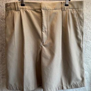 Greg Norman Men's Performance Golf Shorts | 38 | Beige | *Minor ink Spots*